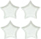 Set of 4 Star Shaped Ceramic Sauce Dishes, Multipurpose Appetizer Plates, Sushi Dipping Bowls