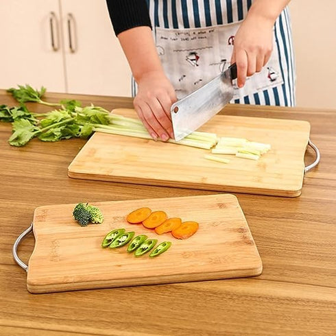 SINT Bamboo Cutting Boards with Juice Grooves, Thick Chopping Board for Meat, Easy Grip Handle