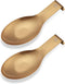Stainless Steel Spoon Rest for Kitchen, Heavy Duty Spoon Holder, 2pcs Dishwasher Safe (Gold) Cooking Utensil Rest