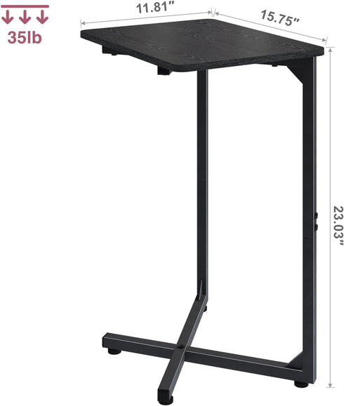 Generic Set 2, ET-X-BKW2 NEFROM C-Shaped End Tables, Sofa TV Trays of Small Couch Side Table for Living Room, Bedroom