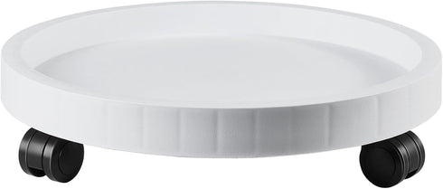 9.8 Inch Planter Caddies Rolling Saucer Caddy with Wheels, Heavy Duty Wheeled