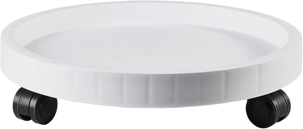9.8 Inch Planter Caddies Rolling Saucer Caddy with Wheels, Heavy Duty Wheeled