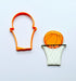 BASKETBALL COOKIE CUTTERS - American Hoops Sport Basketball Game Hoop and Backboard Cookie Cutters (3 Pack)