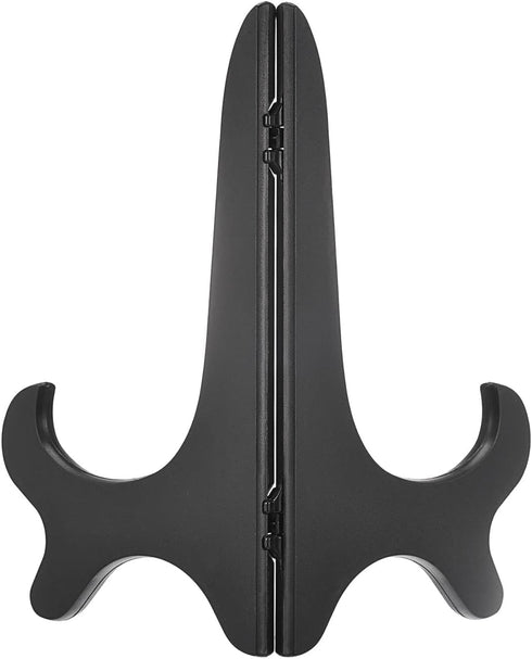 uxcell 2pcs 9" Black Wood-like Plastic Folding Easel Plate Holder for Decorative Picture Frame