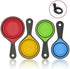 leepiya Measuring Cups and Spoons Set, Collapsible 8 Piece Measuring Tool, BPA Free Silicone, Colorful