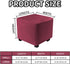 S/Length&Width:13-18"/Height:15-18",Wine Ottoman Covers Slipcover Square Ottoman Covers Protector for Footrest Foot
