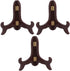 PRETYZOOM 3pcs Wooden Plate Stands for Display: 5 Inches Easel Display Holder, Table Top Easels for Photos