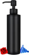 Matte Black Countertop Soap Dispenser, 11.8 oz Lotion Dispenser with Pump for Kitchen and Bathroom