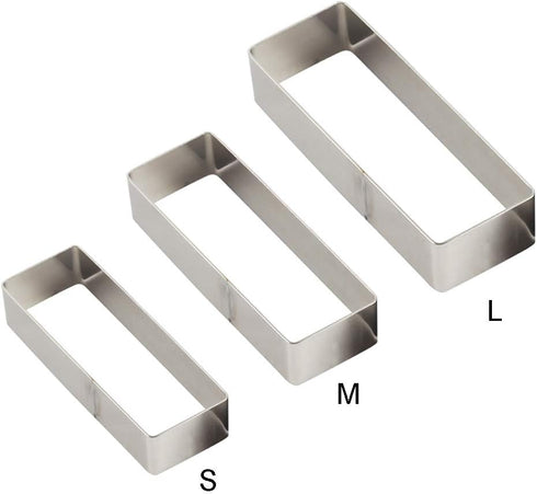 Rectangular Cake Molds, Stainless Steel Mousse Ring, Rectangle Cookie Cutter, Mousse Cake Cutter Ring Mold for Home