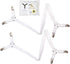 Premium Sheet Straps, 4 Pcs Adjustable Crisscross Fitted Sheet Clips, Heavy Duty for All Bedsheets, White