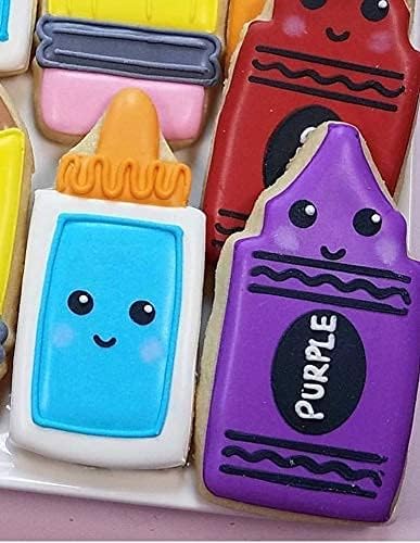 Ann Clark Cookie Cutters Back to School and Teacher Appreciation, 5-Pc. Set Made in USA, Apple, Pencil, Crayon,