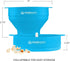 Collapsible Silicone Microwave Hot Air Popcorn Popper Bowl with Lid and Handles - Aqua