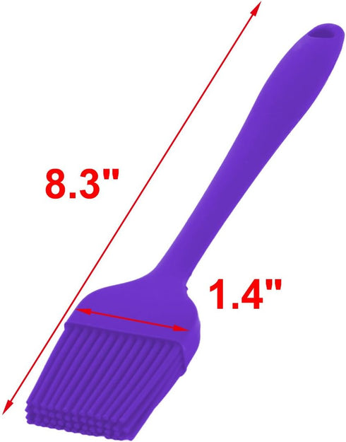 uxcell Purple Silicone Family Bakery Cookie Cake Baking Tool Cream Butter Pastry Brush