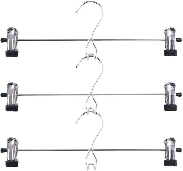 Tosnail 15 Pack Stackable Clothes Hangers, Non-Slip Clips, Add-On Hangers, Cascading Space Saving Closet Organizer