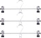 Tosnail 15 Pack Stackable Clothes Hangers, Non-Slip Clips, Add-On Hangers, Cascading Space Saving Closet Organizer