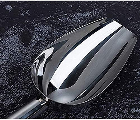 Ice Scoop 12oz, 11 Inch Medium Stainless Steel Food Scoops for Kitchen, Party, Bar, Wedding - Heavy Duty