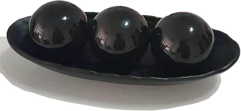 CHENGXINWENHUA Home Decor Tray and Orbs Balls Set of 3,Ideal Gift for Weddings