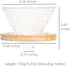 CEREMONY Borosilicate Glass Pourover Dripper with Bamboo Holder, Fits V60 02 Filter