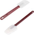 High Heat Resistant Silicone Scraper Spoon, Commercial Spatula Set of 2 for Cooking (9.5'')