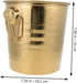 NOLITOY 1pc Insulated Ice Bucket Cooler Bag with Lids, Round Metal Drink Tub for Bar Accessories & Gatherings