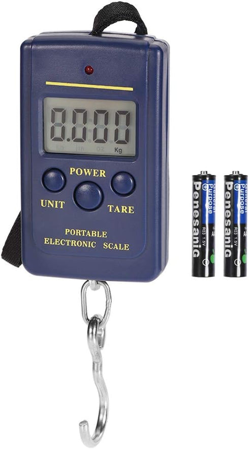 uxcell Electronic Digital Handle Spring Scale - 40000g/10g Portable Handheld Hanging Balance for Fishing