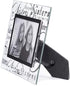 Malden International Designs Sisters Picture Frame, Mirrored Glass with Silver Metal Inner Border, 4x6, Clear
