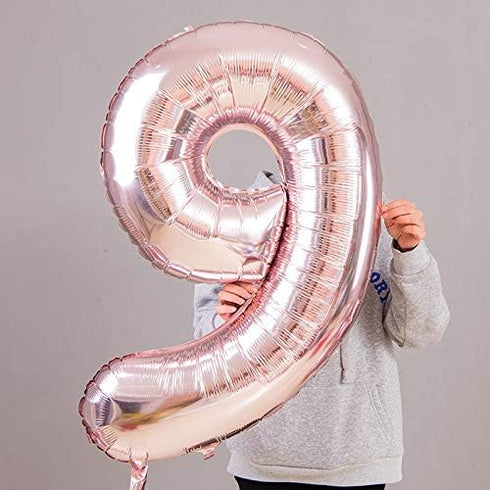 Juland Large Rose Gold Number Balloons 40 Inch, Giant Foil Mylar Balloons for Birthday Party Decorations