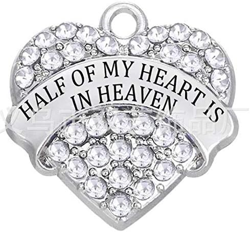 JUPPE Sympathy Gifts, Memorial Gifts for Loss of Loved One, Angel Wings Christmas Tree Ornament, Half of My Heart is in