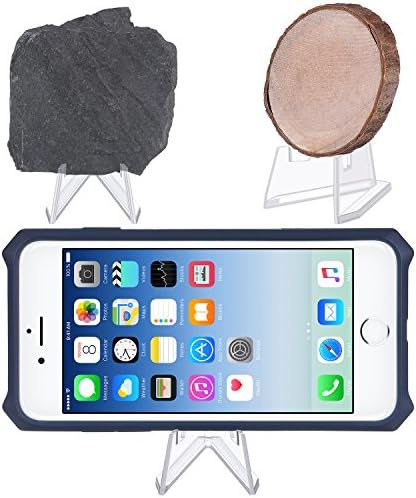 Boao 12 Packs Card Display Stand, 2.24" Acrylic Easel Stands for Mini Coin Picture & Trading Card Holder