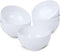 White Small Ceramic Bowls Set of 6, 12 OZ Ice Cream Bowls for Dessert, Rice, Jello, Microwave Safe
