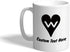Custom Ceramic Coffee Mug, 11 Ounces "W" Heart Initial Monogram Letter W White Tea Cup, Love Personalized Text Here