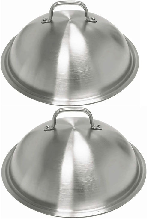 ZBXFCSH Griddle Accessories - Heavy Duty 12 Inch Round Basting Cover, Stainless Steel Cheese Melting Dome