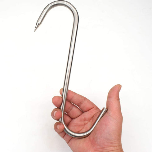 10 Inch Meat Hook, Heavy Duty 10mm S-Hooks Stainless Steel Meat Processing Butcher Hooks