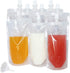 50 8.4oz frozen (250ml) beverage bags, transparent smoothie bag container, heavy-duty hand-held leak-proof and sealable