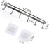 YiZhi Adhesive Wall Hooks Rack, Space Saving Kitchen Rail with 6 Hooks, No Drilling Wall Mounted Accessory Hanger, Pack