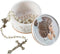 Precious Moments Rosary Box for Girls - First Communion Gift with Pearl-Look Rosary, Faith is The Light That Guides You