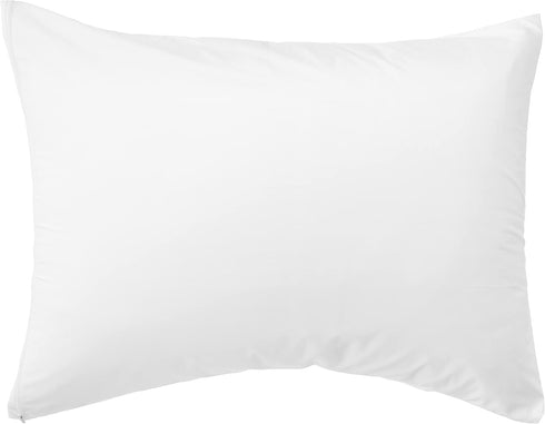National Allergy Premium 100% Cotton Zippered Pillow Protector - Standard Size, 3 Pack, White