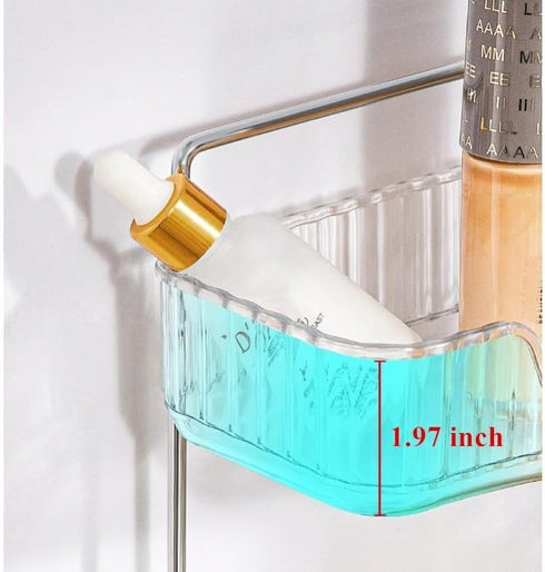 Counter (2 CESTATIVO Corner Bathroom Organizer, Vanity Trays for Bathroom, Skincare Makeup Organizer Shelf, Shelf
