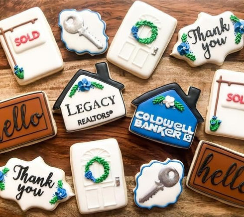 House & Antique Key Realtor Cookie Cutter Set, 2 Piece Tin Plated Steel, Made in the USA