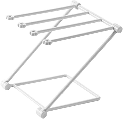 Countertop Dishcloth Drying Rack, 4 Arms Lightweight Space Saving Compact Holder for Kitchen, Light Grey