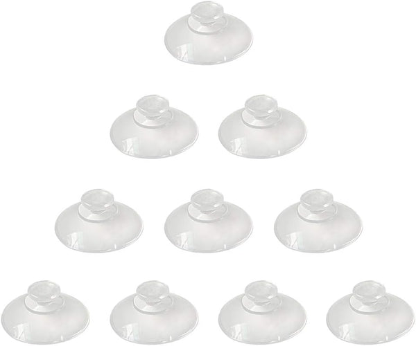 20mm Mini Suction Cups, 10 Pieces Clear PVC Plastic Sucker Pads for Festival Decoration, Wall, Glass, Home