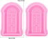 2Pcs Window Frame Silicone Maker Set, Food Grade 3D Fondant Cutter for Cake Decorating, Non Stick Baking Tools