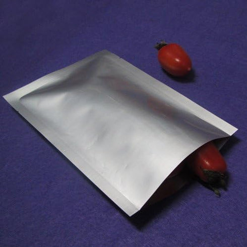 Silver Mylar Bags - Pure Aluminum Foil Flat Food Storage Bag 3.9 Mil Open Top Heat Sealing Vacuum Pouch