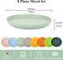 Berglander 9 Inch Plastic Deep Dinner Plates Set of 8 Colors, Reusable and Sturdy Unbreakable Dishes Set for Pasta Bowls,Ramen,Drop Resistant, BPA Free Dinnerware Microwave Safe Dishwasher Safe by Berglander
