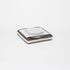 Household Essentials 534 Dinnerware Storage Box, Lid and Handles, Chest for Salad Plates, Natural Canvas with Brown Trim