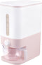 Rubtlamp 22.5 Lbs Pink Rice Dispenser - Rice Storage Container with Measuring Cup for Household Kitchen Use.