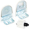 1-1/8" Roller Blind Repair Kit - Replacement Brackets Parts for 28mm Round Roller Shade Tubes, 1 Pair, White