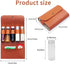 Portable Spice Bag for Travel, Camping Spice Kit with 5 Jars, Foldable Leather Seasoning Storage Bag