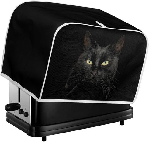 3D Black Cat Toaster Cover, Cute Kitten Design, Aesthetic Animals Art Universal Size for Microwave Toaster Oven