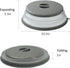 Microwave Lid, Foldable Microwave Oven Cover for Food, BPA Free Plastic and Silicone, Multi-purpose Kitchen Tool (Gray)